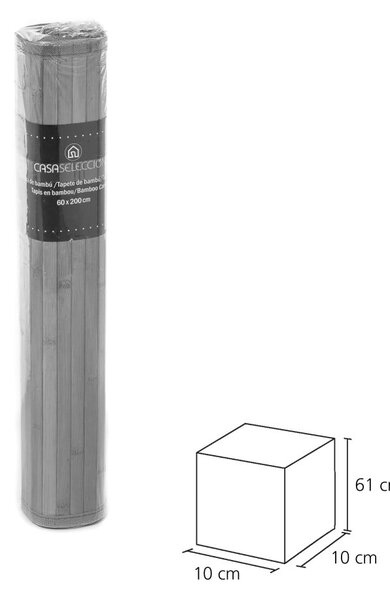 Zöld-szürke bambusz szőnyeg 60x200 cm – Casa Selección