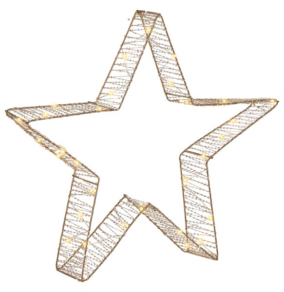 Kétdarabos karácsonyi dekoráció szett LED ITALLA 30/38 cm Csillag Arany