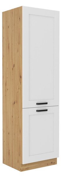 Magas szekrény, artisan tölgy/fehér, LULA 60 DK-210 2F