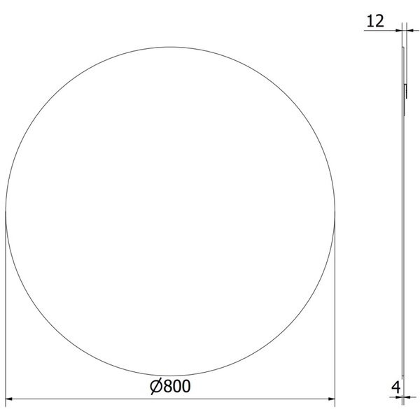 Mexen Alto kerek fürdőszobai tükör 80 cm - 9853-080-080-000-00