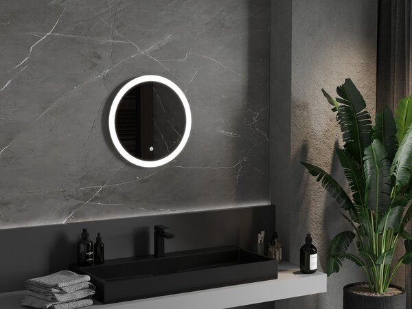 Mexen Oro világító fürdőszobai tükör, kerek 50 cm, LED 6000K, páramentes - 9824-050-050-611-00