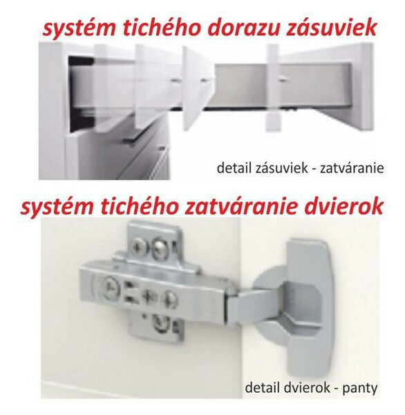 Felsőszekrény,G80, fehér magas fényű HG, LINE