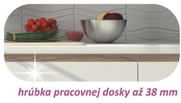Alsószekrény D 80, fehér magas fényű HG, LINE