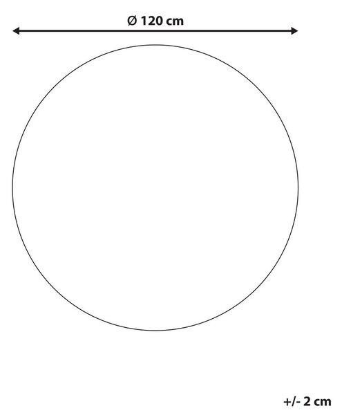 Gyerekszoba szőnyeg EARTH Bézs ø 120 cm Juta zsákvászon