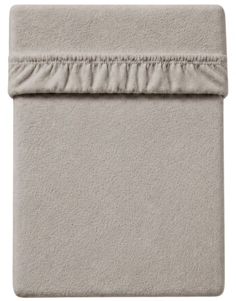 MOLTON fleece gumis lepedő világosszürke 90 x 200 cm