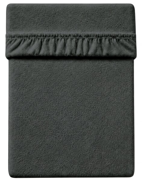 MOLTON antracit színű polár gumis lepedő 180 x 200 cm