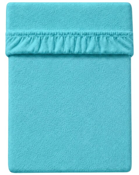 MOLTON fleece gumis lepedő türkiz 180 x 200 cm