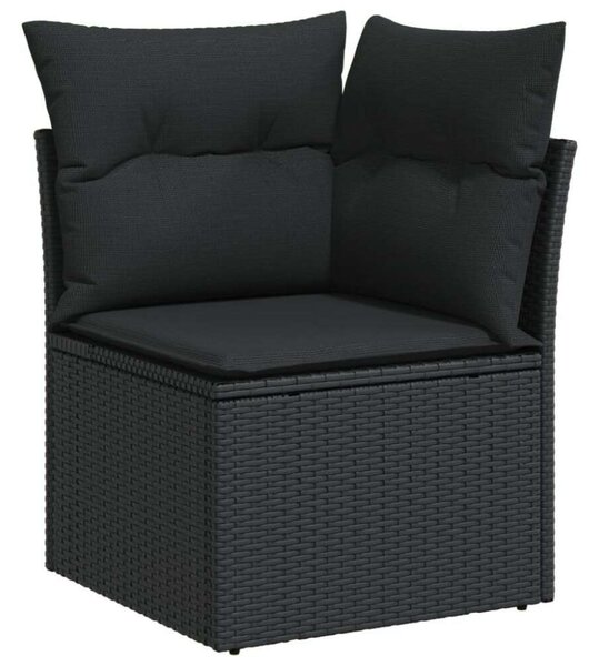 VidaXL Polyrattan Kerti Ülőgarnitúra - 8 részes - Fekete