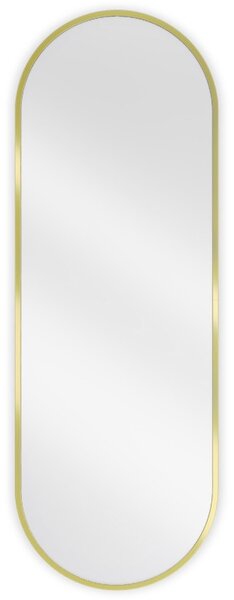 Mexen Loft ovális fürdőszobai tükör 100 x 35 cm, arany keret - 9851-100-035-000-50