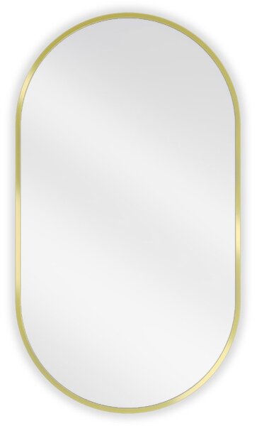 Mexen Loft ovális fürdőszobai tükör 80 x 45 cm, arany keret - 9851-080-045-000-50
