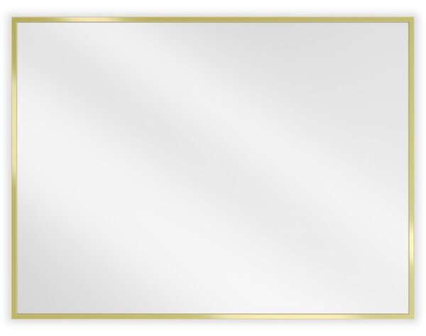 Mexen Loft téglalap alakú fürdőszobai tükör 80 x 60 cm, arany keret - 9852-080-060-000-50