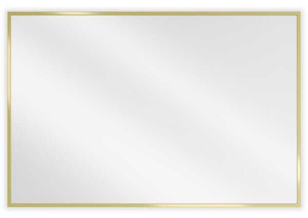 Mexen Loft téglalap alakú fürdőszobai tükör 90 x 60 cm, arany keret - 9852-090-060-000-50