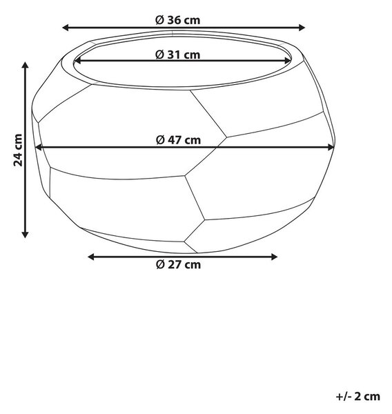 Virágcserép RAURIS 47 cm Szürke