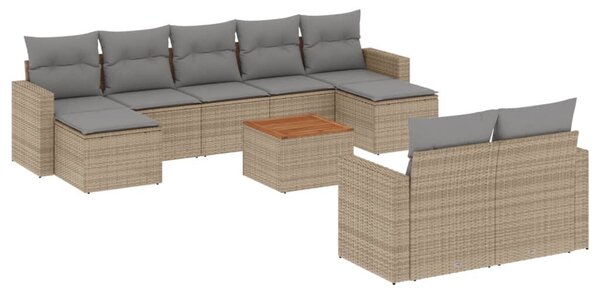 VidaXL Polyrattan Kerti Ülőgarnitúra - 10 részes
