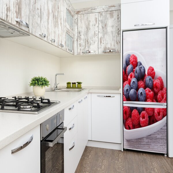 Hűtő matrica Málna és áfonya