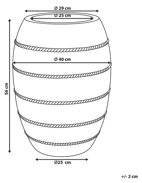 Virágcserép RHEINTAL 40 cm Bézs