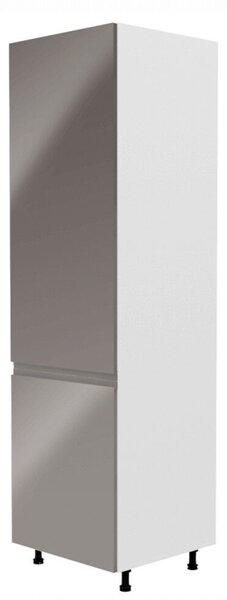 Szekrény a beépíthető hűtőhöz Aurora D60ZL, fehér, szürke