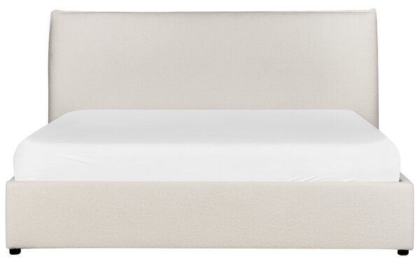 Ágyneműtartós ágy LAVAUR Buklé Törtfehér 160 x 200 cm