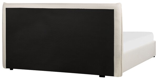 Ágyneműtartós ágy LAVAUR Buklé Törtfehér 180 x 200 cm