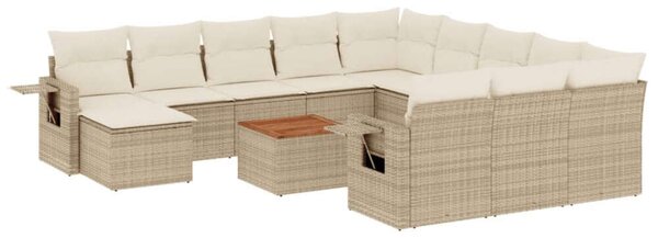 VidaXL Polyrattan Kerti Ülőgarnitúra - 13 részes - Bézs