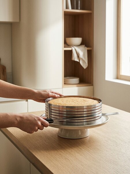 Sinsay - Állítható tortalap szeletelő gyűrű - ezüst