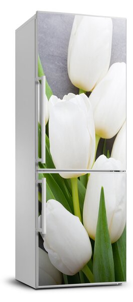 Hűtő matrica Fehér tulipán