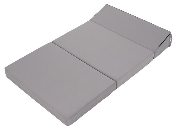 Összecsukható matrac/fotel, 2v1, világosszürke, VEDIS
