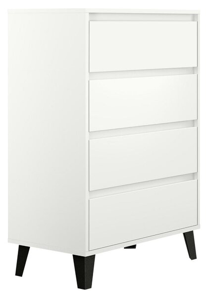 Komód, fehér, BOGAN NEW 4S70