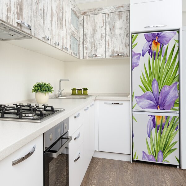 Hűtő matrica Orchid és pálmák