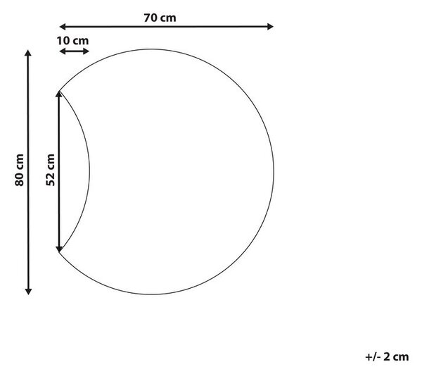 Falitükör CAMBRAI 80 cm 70 cm Kék