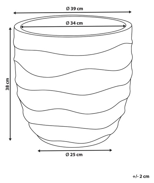 Virágcserép SAMNAUN 39 cm Bézs