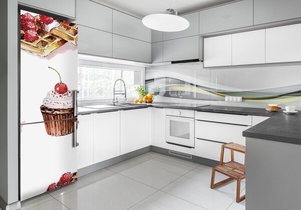 Hűtő matrica Muffin és gofri