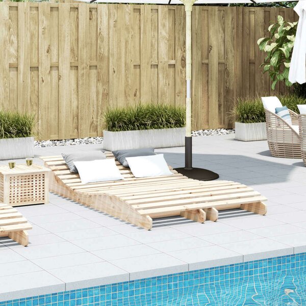 VidaXL Fenyőfa Napozóágy - 2 db - 205x60x31,5cm