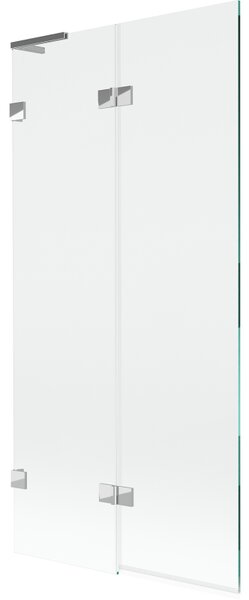 Mexen Lunar L, kétszárnyú kádparaván bal oldali 90 x 150 cm, átlátszó üveg, króm, 897L-090-100-01-00-L