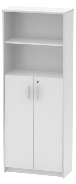 Irattartó zárható szekrénnyel, fehér, JOHAN 2 NEW 10