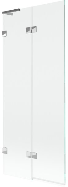 Mexen Lunar L, kétszárnyú kádparaván bal oldali 80 x 150 cm, átlátszó üveg, króm, 897L-080-100-01-00-L