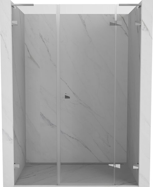 Mexen Lunar L, jobbra nyíló zuhanyajtó 120 cm, átlátszó üveg, króm profil, 834SL-120-050-01-00-P