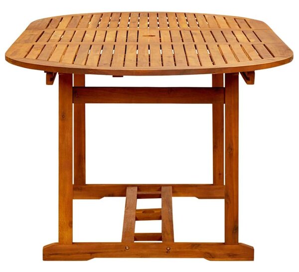 VidaXL Kertbútor Szett - Akácfa Asztal & Polyrattan Székek - 7 Részes