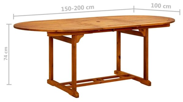 VidaXL - 7 Részes Kerti Étkezőgarnitúra - Akácfa Asztal - Bézs Polyrattan