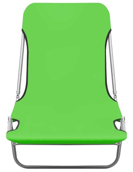 VidaXL Összecsukható Napozóágy - Zöld - 2 db