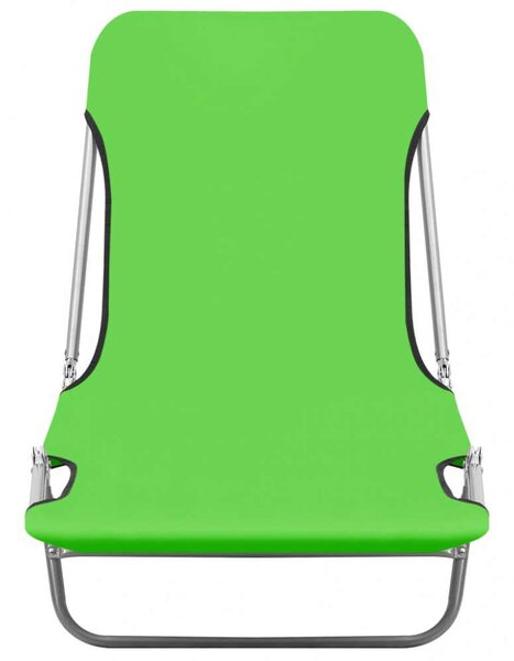 VidaXL Összecsukható Napozóágy - Zöld - 2 db