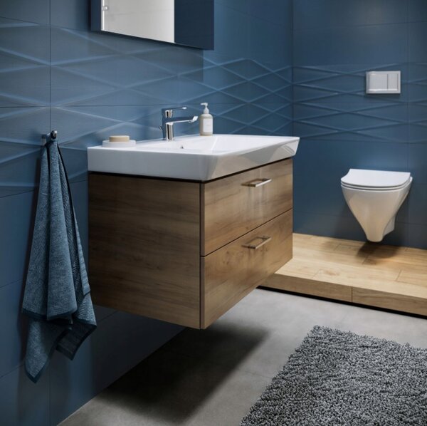 Cersanit Mille - függő WC csésze CleanOn SLIM lassan eső, hőre keményedő ülőkével, SET B291, fehér, S701-453
