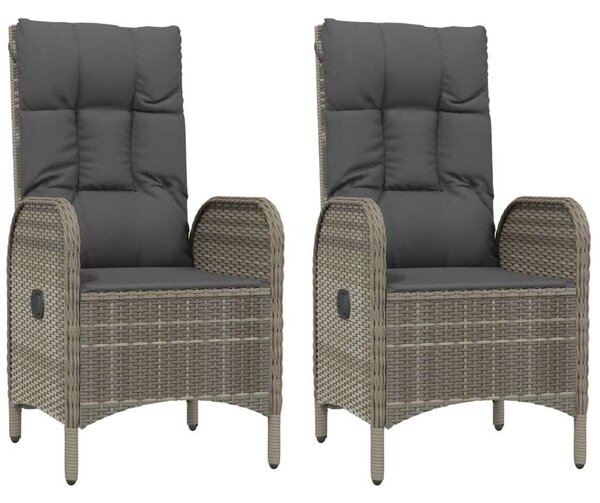Polyrattan Kerti Ülőgarnitúra - 4 részes - Szürke