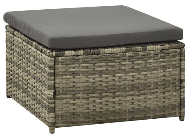 Polyrattan Kerti Ülőgarnitúra - 3 részes - Szürke