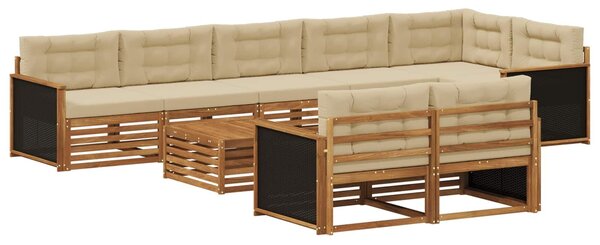 VidaXL Kültéri kanapé szett párnával 9 pcs