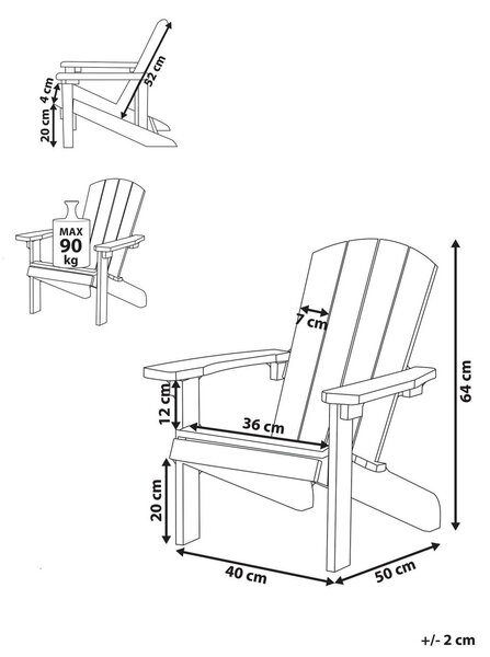 Gyerekszék ADIRONDACK Világoskék