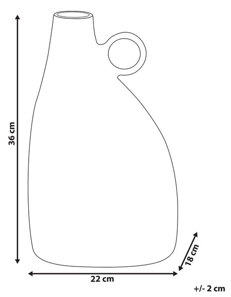 Dekor váza NARBADA Fém 36 cm Fekete