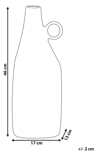 Dekor váza SAMBHAR Fém 46 cm Bronz
