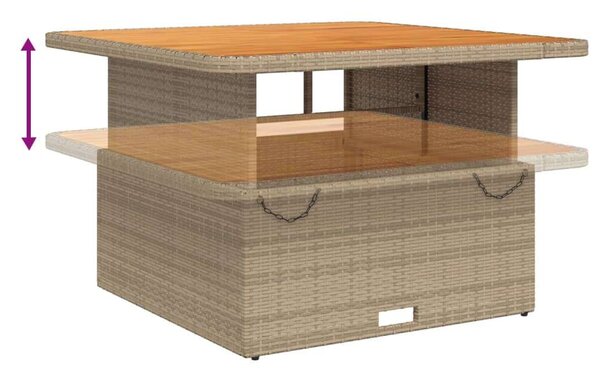 VidaXL Polyrattan Kerti Ülőgarnitúra - 3 részes - Bézs