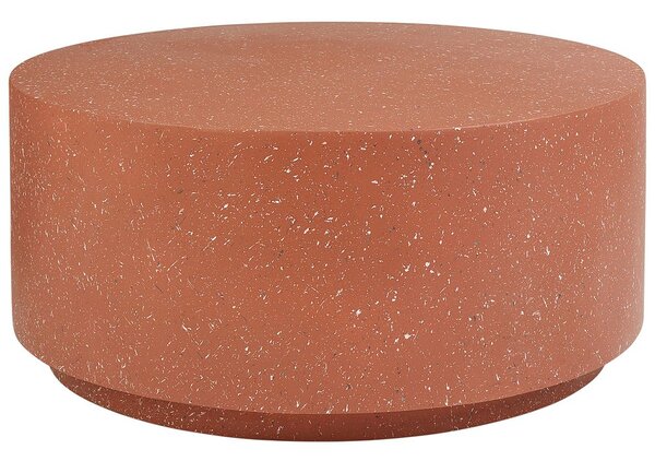 Dohányzóasztal TREZZO 90 cm 90 cm Terrazzo hatású Piros